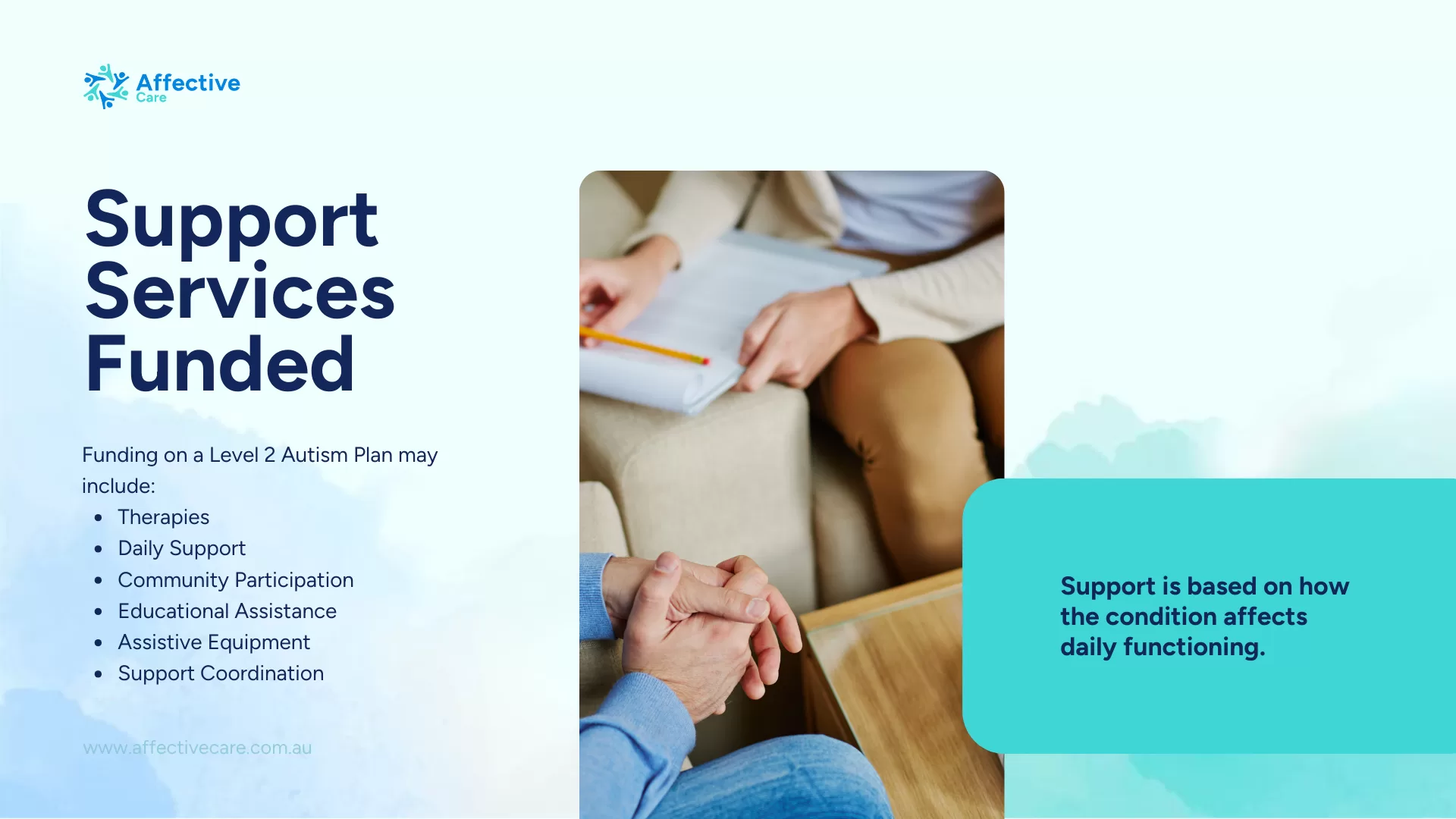 Support Services Funded Under NDIS for Autism Level 2 
